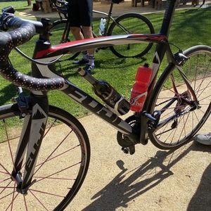 2014 Fuji SST 1.0 Black, Red, and Silver, gray or bare metal