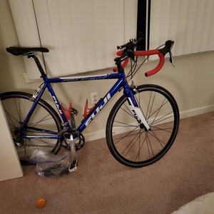 Fuji Roubaix 3.0 Blue, White, and Red