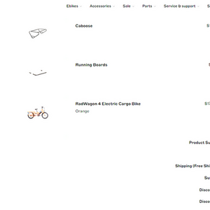 2024 Rad Power Bikes Rad Wagon 4 cargo bike (rear storage) Orange