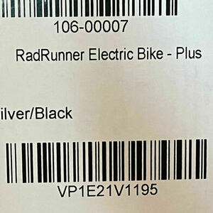 2021 Rad Power Bikes Radrunner Plus Silver, gray or bare metal and Black