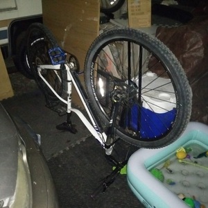 Specialized Jett Comp 29 White, Blue, and Silver, gray or bare metal