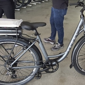 2023 Pedal Electric Step Througg Silver, gray or bare metal