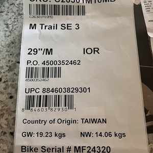 2023 Cannondale M Trail SE 3 Orange and Black