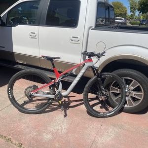 2021 Canyon bicycles NEURON CF8 Silver, gray or bare metal and Red