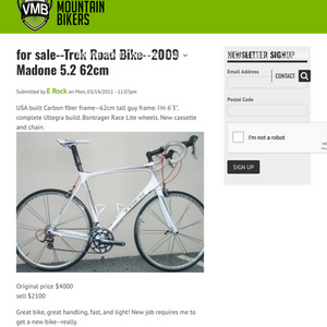 2010 Trek Madone 5.2 White