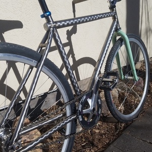2017 Eric Barr Ground up @groundupspeedshop Fixed gear singlespeed Silver or Gray