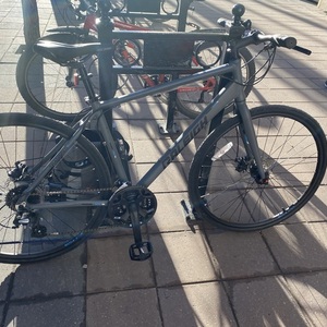 2023 Raleigh Aura Fitness Bike, 700C, Grey Silver, gray or bare metal