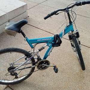 2003 Pacific Cycle XDS0702JC Teal and Silver, gray or bare metal