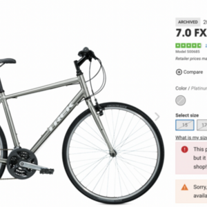 2015 Trek 500685 Silver, gray or bare metal