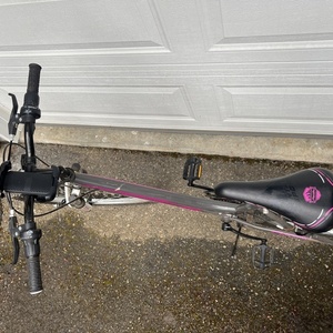 2023 Pacific Cycle mountain sport Silver, gray or bare metal, White, and Purple