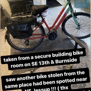 2017 Marin Bikes Stinson Step-Thru Red and Teal