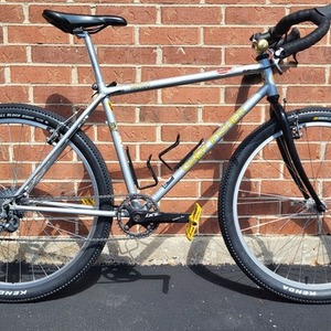 1996 Gary Fisher Wahoo Silver, gray or bare metal and Yellow or Gold