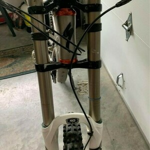 2007 Specialized Demo 7 I Silver, gray or bare metal and Yellow or Gold