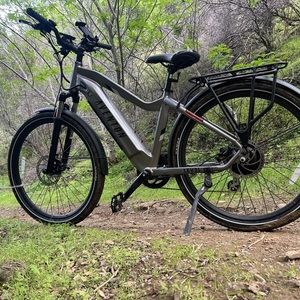 2024 Aventón Level.2 Commuter Ebike Silver, gray or bare metal