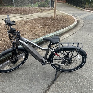 2024 Aventón Level.2 Commuter Ebike Silver, gray or bare metal