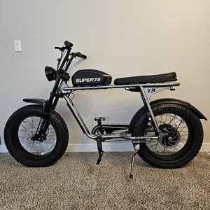 2023 Super73 Aluminum Silver, gray or bare metal and Black