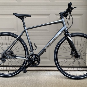 2017 Specialized Sirrus Sport Silver, gray or bare metal and Black