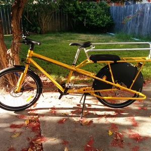 2017 Yuba unisex step over frame cargo bike (rear storage) Yellow or Gold