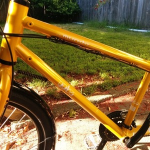 2017 Yuba unisex step over frame cargo bike (rear storage) Yellow or Gold