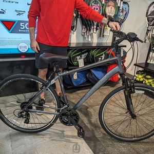 2024 Diamondback Hawrelak 700C Bike Silver, gray or bare metal
