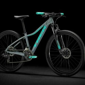 2021 Trek Women's Marlin 5 Silver, gray or bare metal and Green