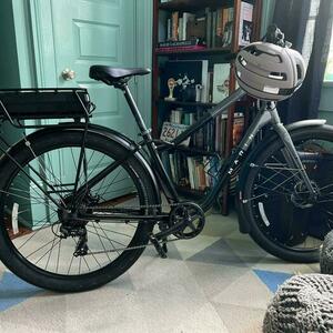 2022 Marin Bikes Stinson E Black and Silver, gray or bare metal