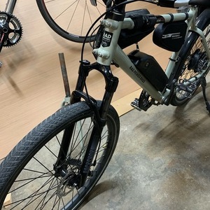 2021 Rad Power Bikes Radmission Silver, gray or bare metal and Green