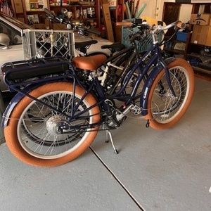 2024 Priority Bicycles E-Cruiser Blue