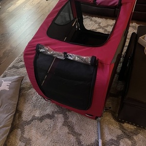 2024 Doggy Hut Premium Premium XL bike trailer Red and Black