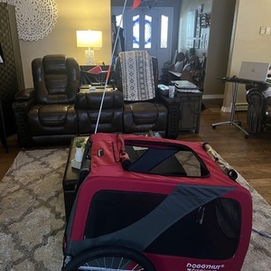 2024 Doggy Hut Premium Premium XL bike trailer Red and Black