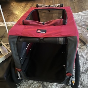 2024 Doggy Hut Premium Premium XL bike trailer Red and Black