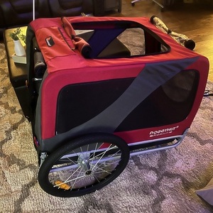 2024 Doggy Hut Premium Premium XL bike trailer Red and Black