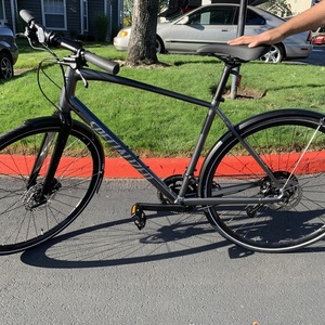 2020 Specialized Sirrus sport Black and Silver, gray or bare metal