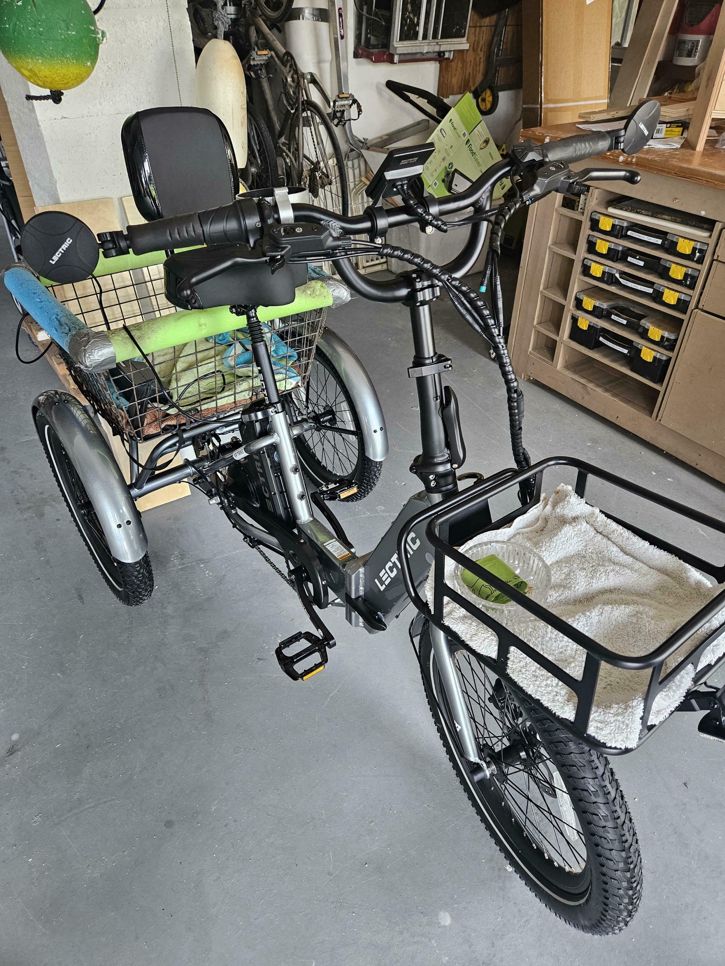 Lectric EBikes Front & Rear Cargo Basket Package - For XP, XPremium, XPedition Models (Hardware Included)
