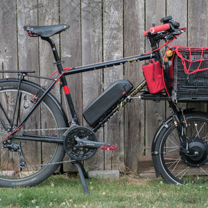 2010 Kona Smoke CycleTruck Electric Cargo Conve... cargo bike (front storage) Black and Red