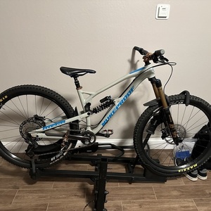 2019 Nukeproof Silver, gray or bare metal and Blue