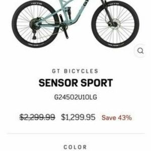 2024 GT Bicycles Sensor Blue