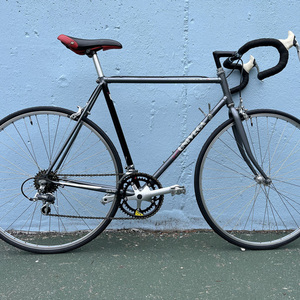 1989 Univega Supra Sport Silver, gray or bare metal and Black