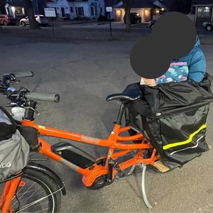 2021 Yuba Spicy Curry cargo bike (rear storage) Orange