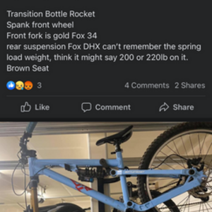 2010 Transition Bikes Bottle Rocket Blue and Red