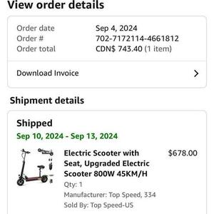 2024 PikSpiid Aluminum e-scooter Red and Black