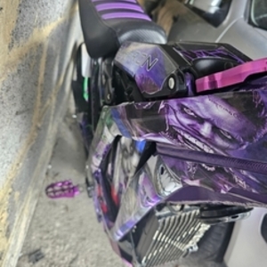 SUR-RON LIGHT BEE Purple, Black, and Stickers tape or other cover-up