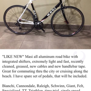 2013 Masi Inizio Black, White, and Red