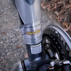 2003 Trek 7300 Silver, gray or bare metal and Blue