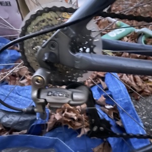 2003 Trek 7300 Silver, gray or bare metal and Blue