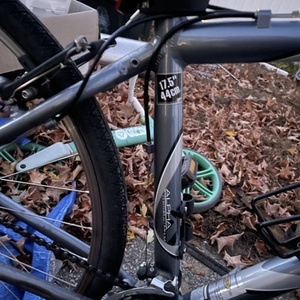 2003 Trek 7300 Silver, gray or bare metal and Blue
