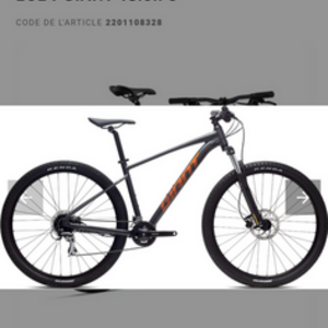 2020 Giant Mountain bike Silver, gray or bare metal and Red