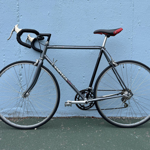 1989 Univega Supra Sport Silver, gray or bare metal and Black