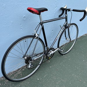 1989 Univega Supra Sport Silver, gray or bare metal and Black