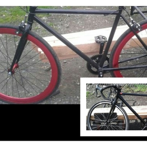 2016 Motobecane Fixie - Shadow Black and Red